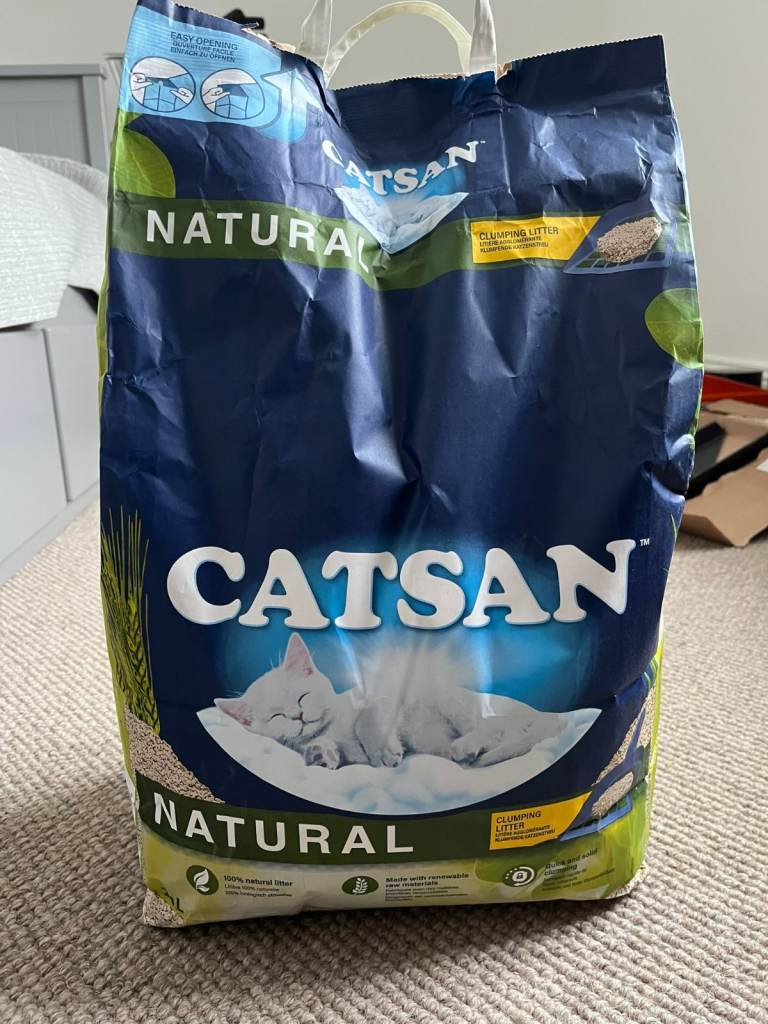 CATSAN - Natural Clumping Cat Litter - 20 L (opened but at least 2/3 to 3/4 full)
