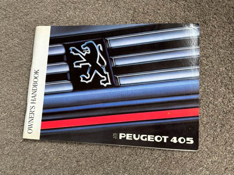 Peugeot 405 Owners manual/handbook