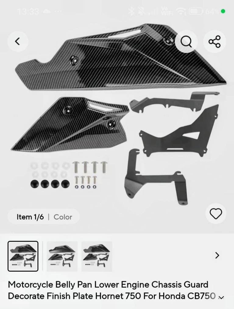 Honda Hornet 750 Belly pan
