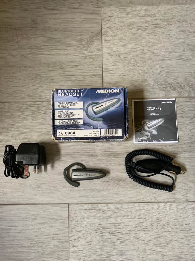 MEDION MD 41811 BLUETOOTH HEADSET – BOXED in working order.