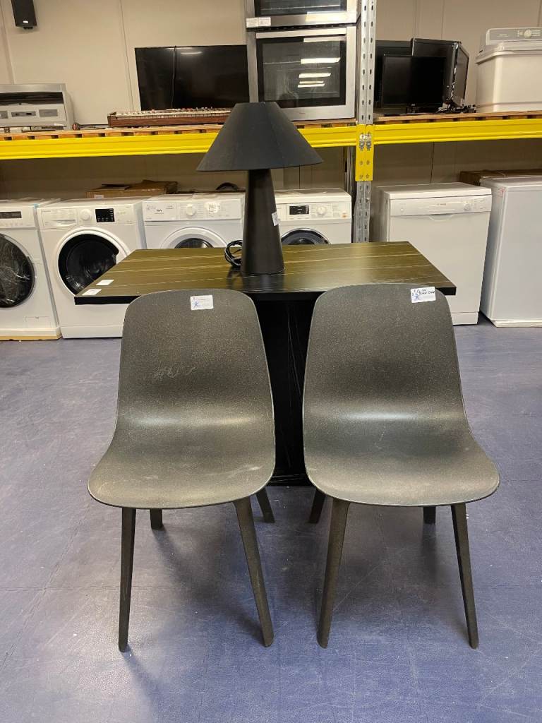 Black Dining Chair x 2 Set TCL Reuse 102261