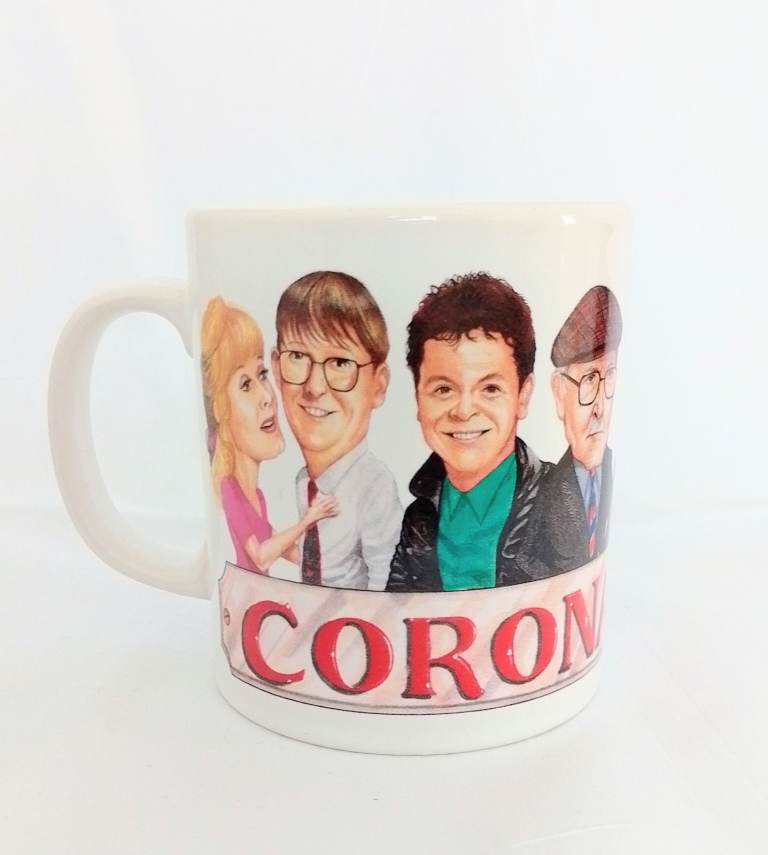 coronation street mug made by Staffordshire tableware probably late eighties