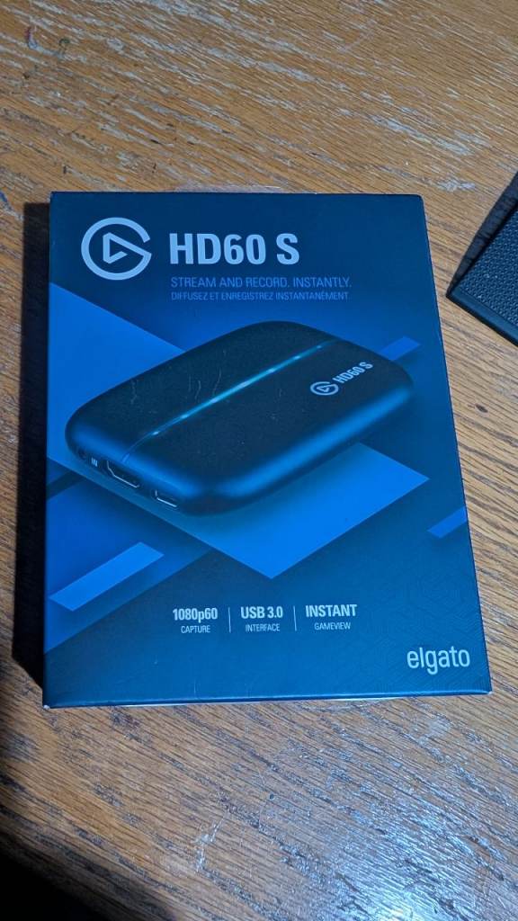 Elgato HD60 S stream capture device.