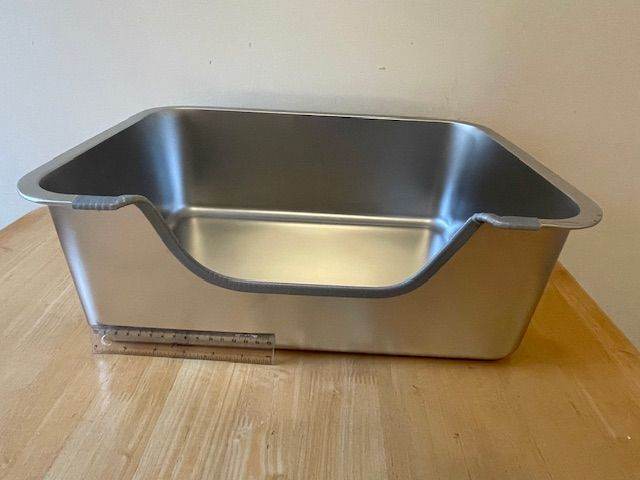 Stainless Steel Cat Litter Tray with Low Entry