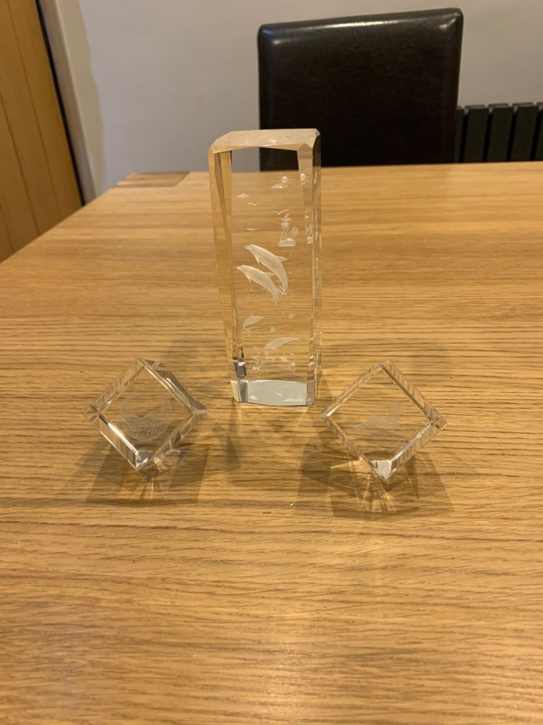 Set of glass ornaments