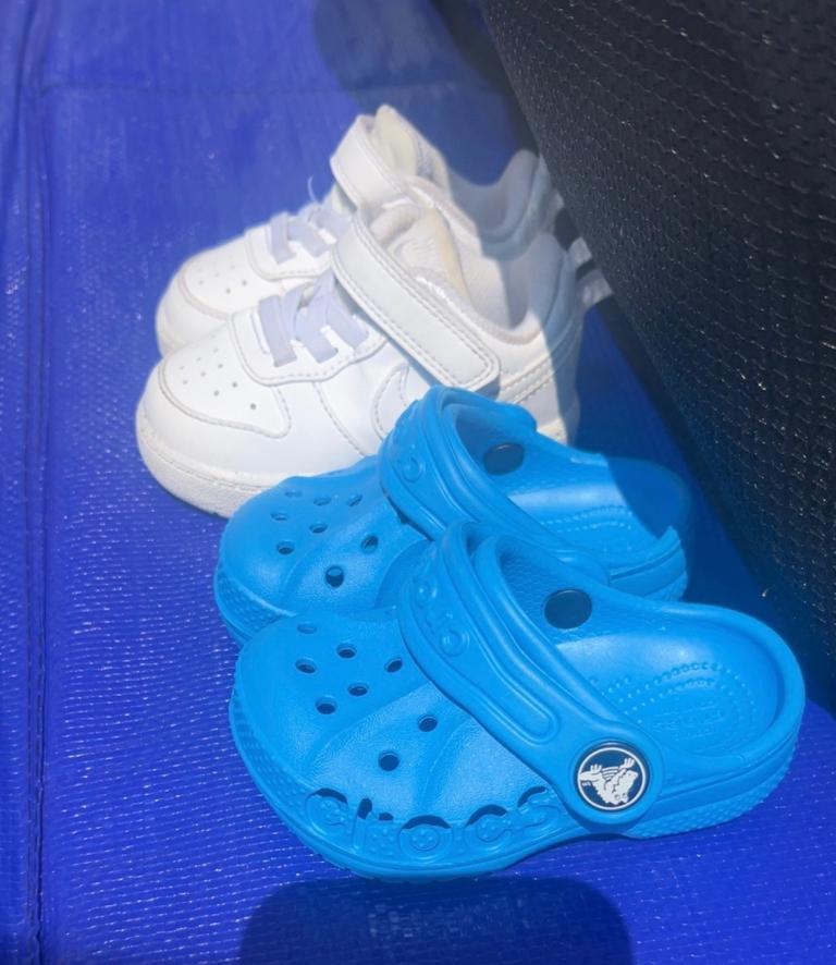 Kids Crocs & White Trainers – Good Condition Bundle