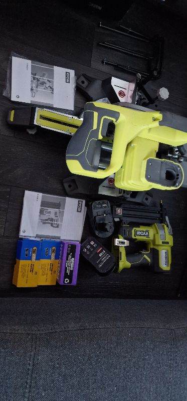 Ryobi mitre saw and brad nailer
