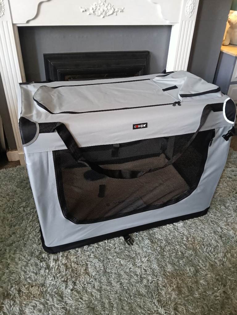 New light grey XXL fabric pet crate 