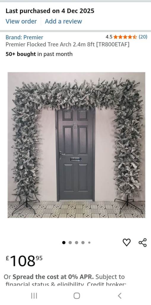 2.4m tree arch for Christmas brand new