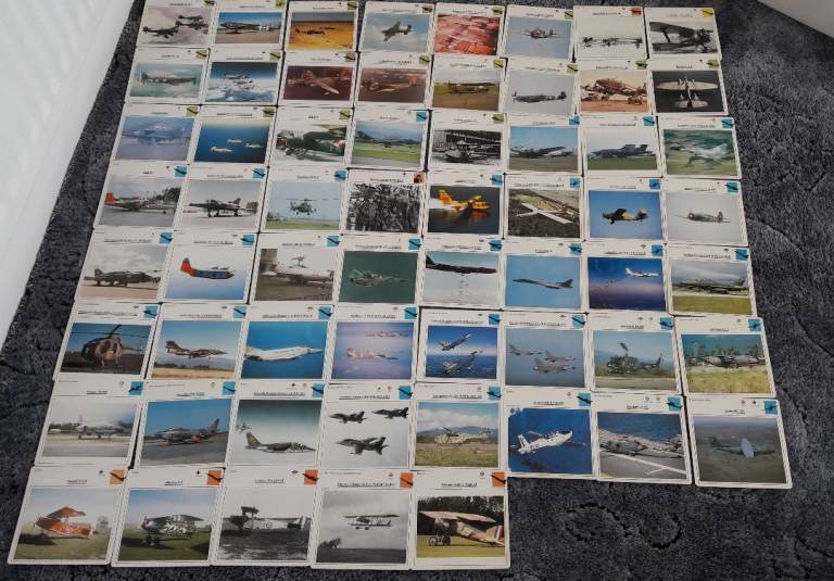 Cards Military Fighter Aircraft 60 x Vintage 1988 Edito-Service – post or collect
