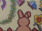 Cross Stitch Chart - Easter - bunny, chick, rooster, egg, tulip, rabbit