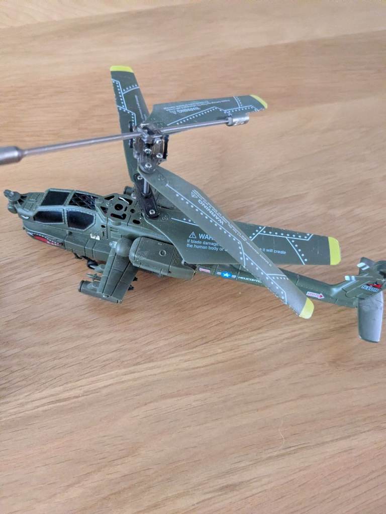 Remote Control Helicopter Toy - Green, Good Condition