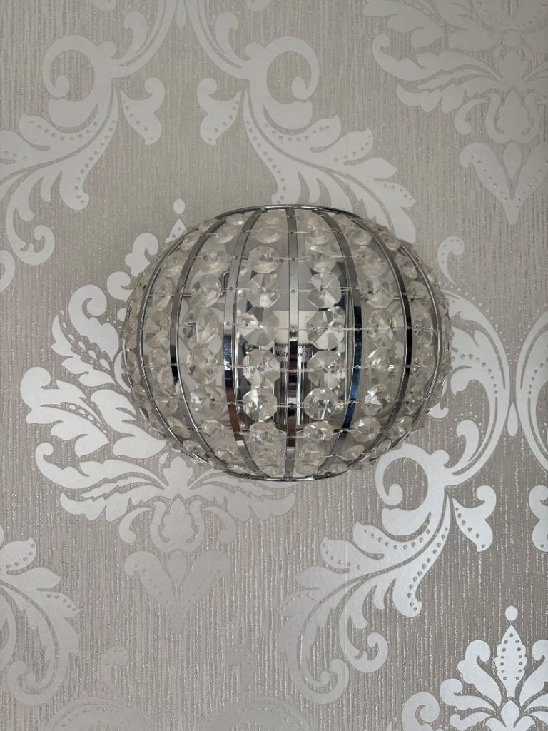 Silver Crystal Wall Lights