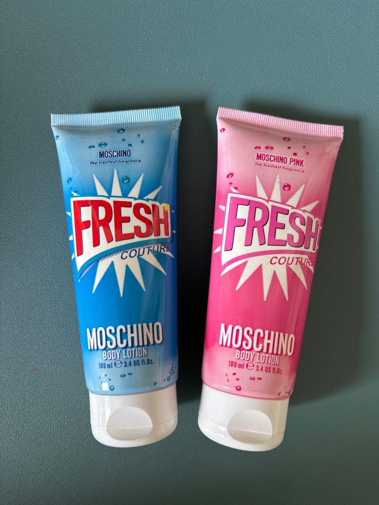 X2 Moschino Fresh Couture His & Hers Body Lotion Set Gift Bundle - 100ml Each