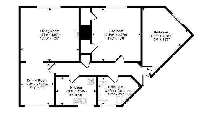  Refurbished 2/3 bedroom top floor ( first floor) flat to rent in Uxbridge, private garden 