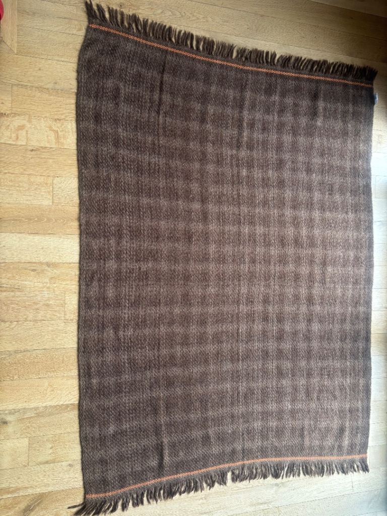 Alpaca Wool soft throw 120x180cm, brown
