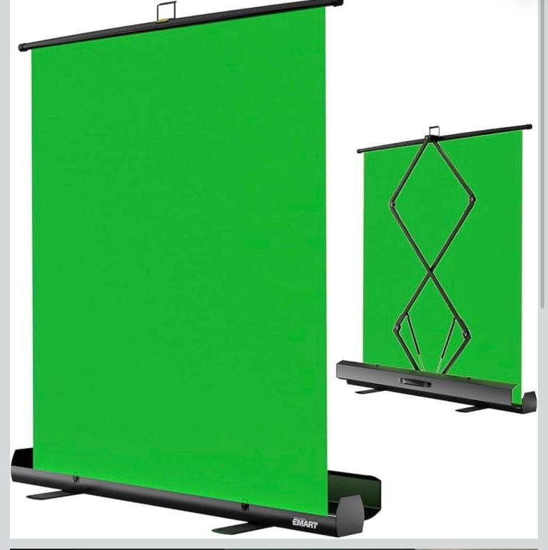 EMART Green Screen 155 x 200cm, Chroma Key Panel Photography Background, Green 