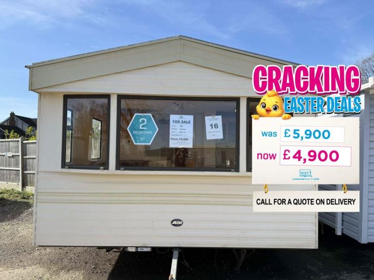 2 Bed wide Static Caravan - New Carpet - Electric Heaters - Offsite / Own Land