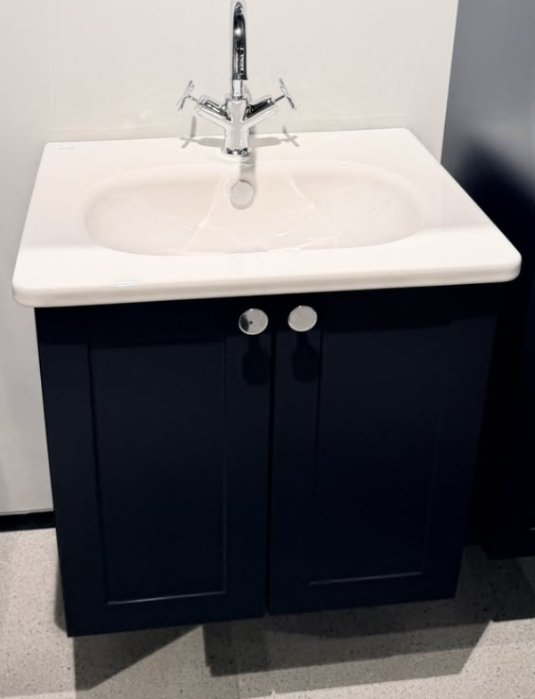 VitrA Root Classic 2 Door Wall Hung Unit 600mm - Matt Dark Blue