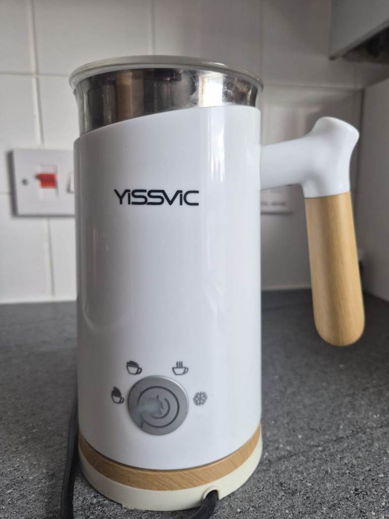 Yissvic 4-in-1 Electric Milk Frother and Steamer