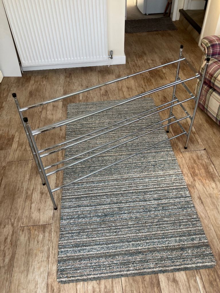Shoe storage rack. 