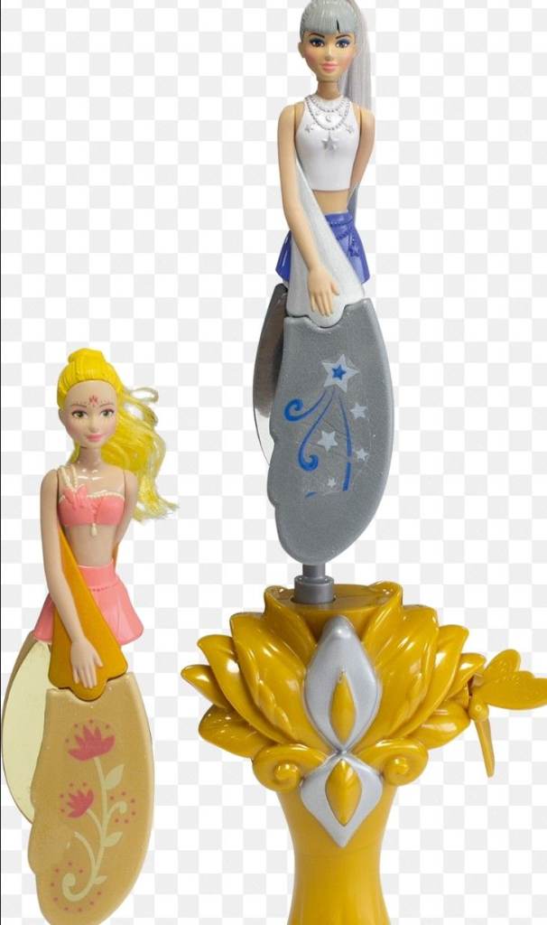 Sky Dancers Golden Glam & Silver Star Twin Pack Flying Dolls Launcher Complete