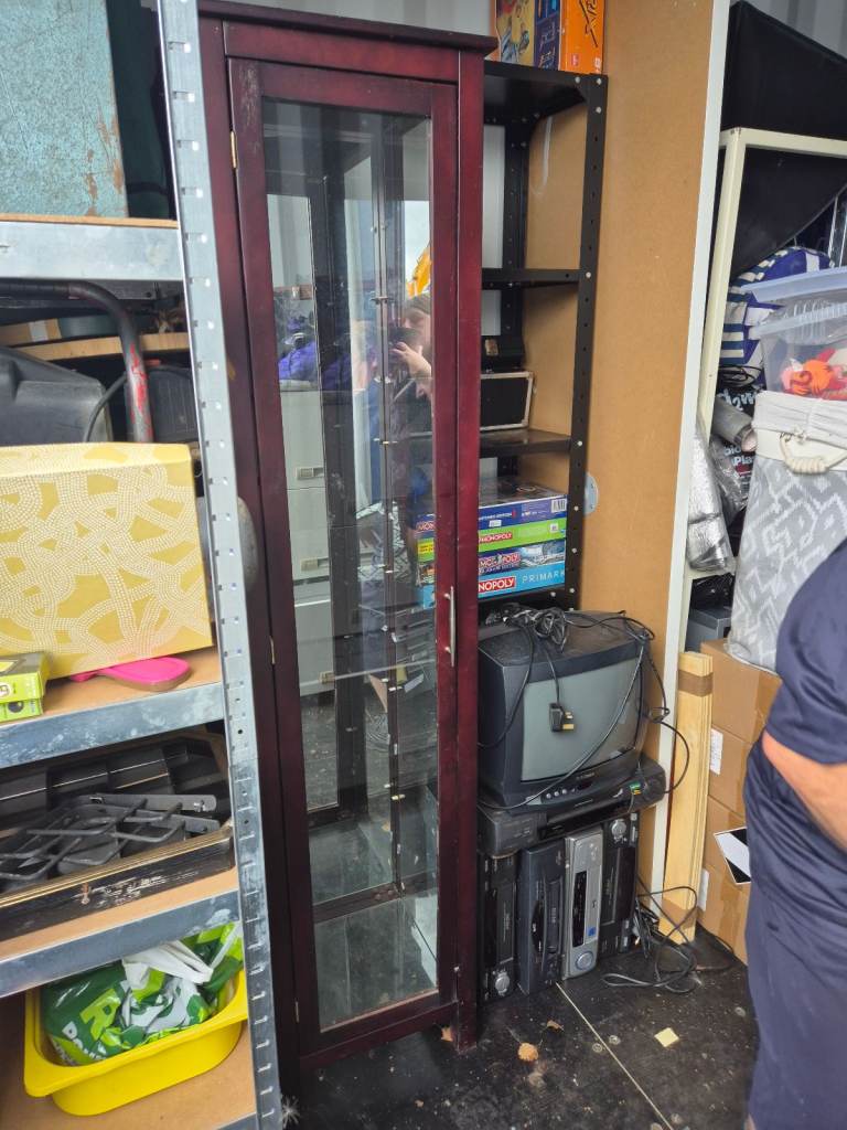 Light up mirrored glass cabinet