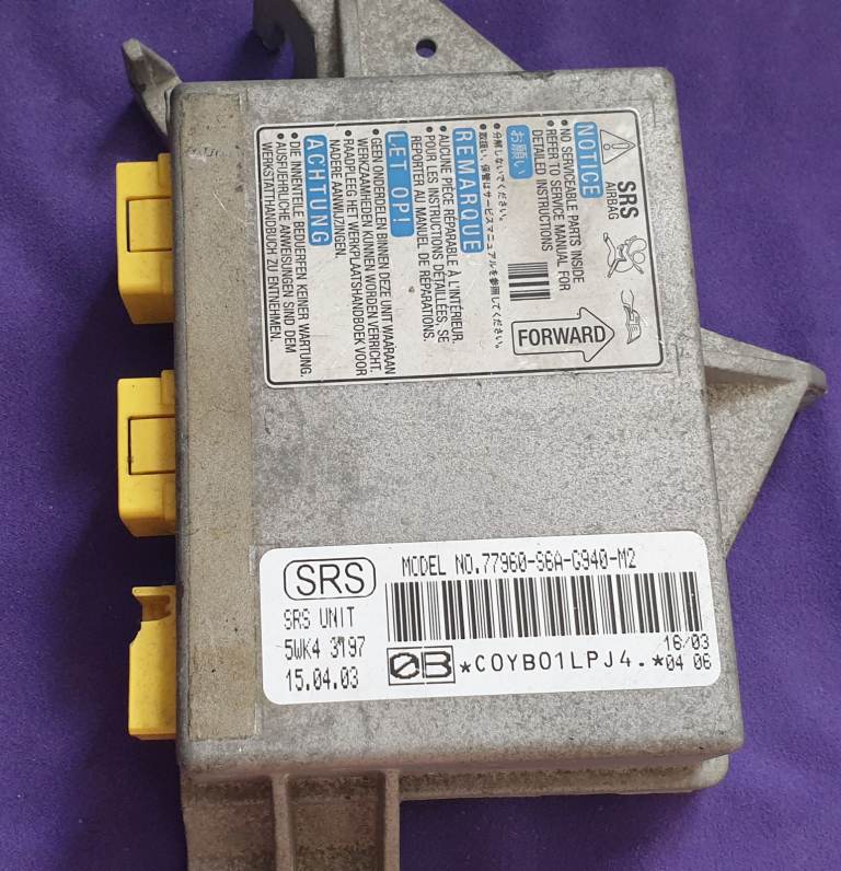 2 x Honda Civic MK7 (2001-2005) SRS Airbag Control Module ECU 77960-S6A-G940-M2