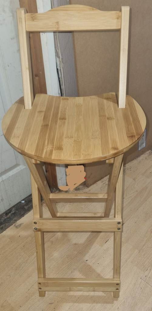 Gelory Foldable Bamboo Bar Stool