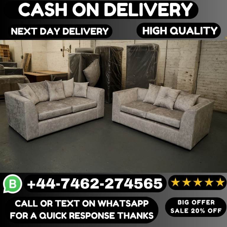 Crushed Velvet Corner & 3+2 Sofas Sale – Luxurious Comfort for Your Home!