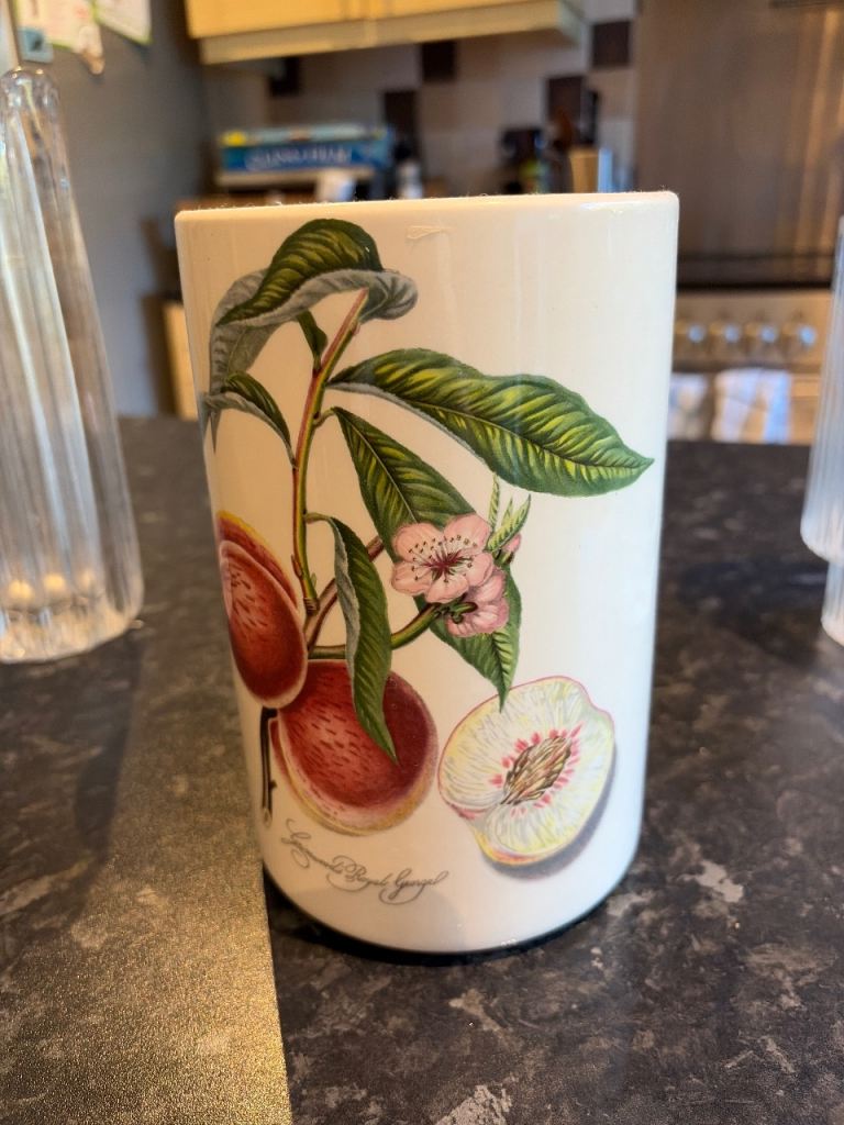 Portmeirion Botanic Garden Mug - Peach Design, Good Condition
