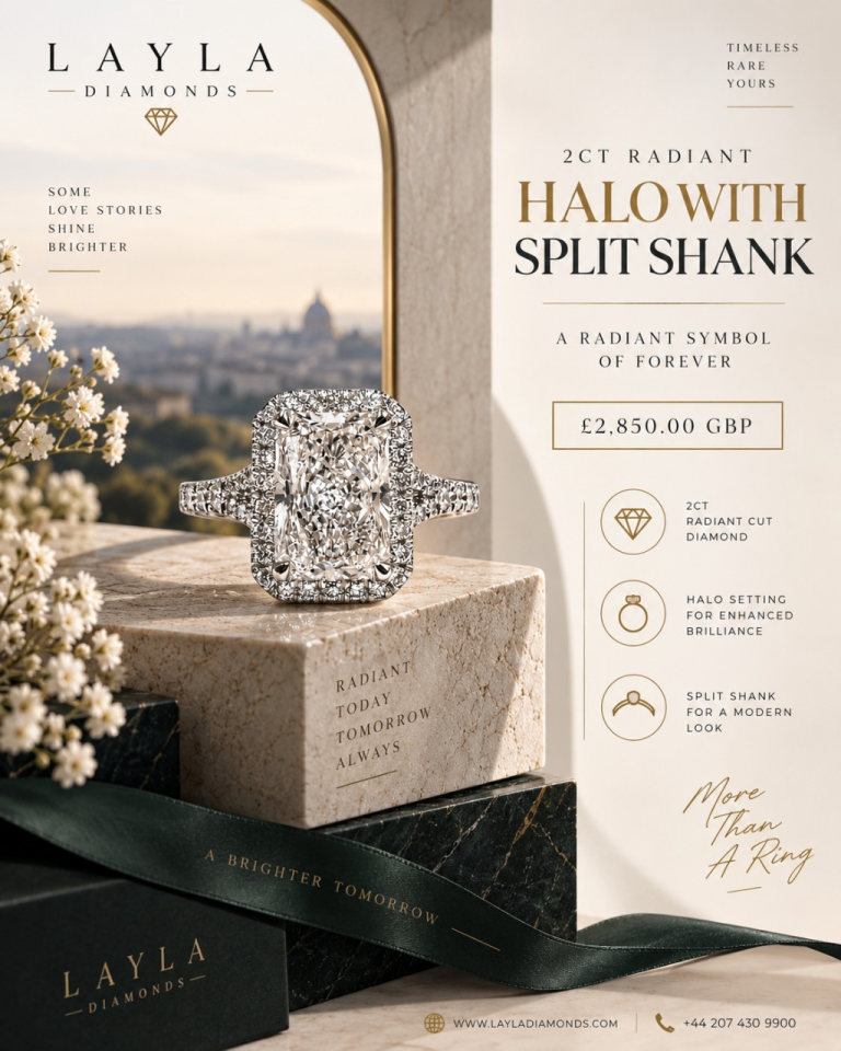 Brilliance of 2ct Radiant Cut Diamond Ring | Layla Diamonds