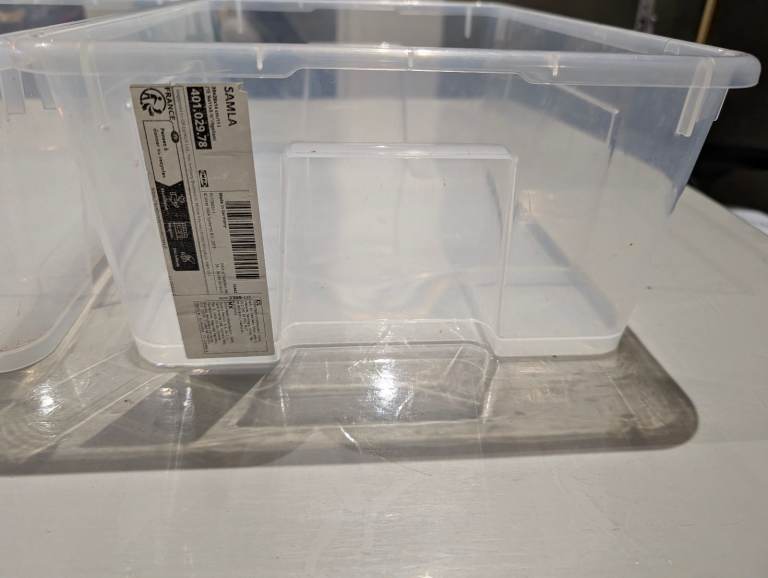IKEA SAMLA Clear Plastic Storage Boxes - Two Available
