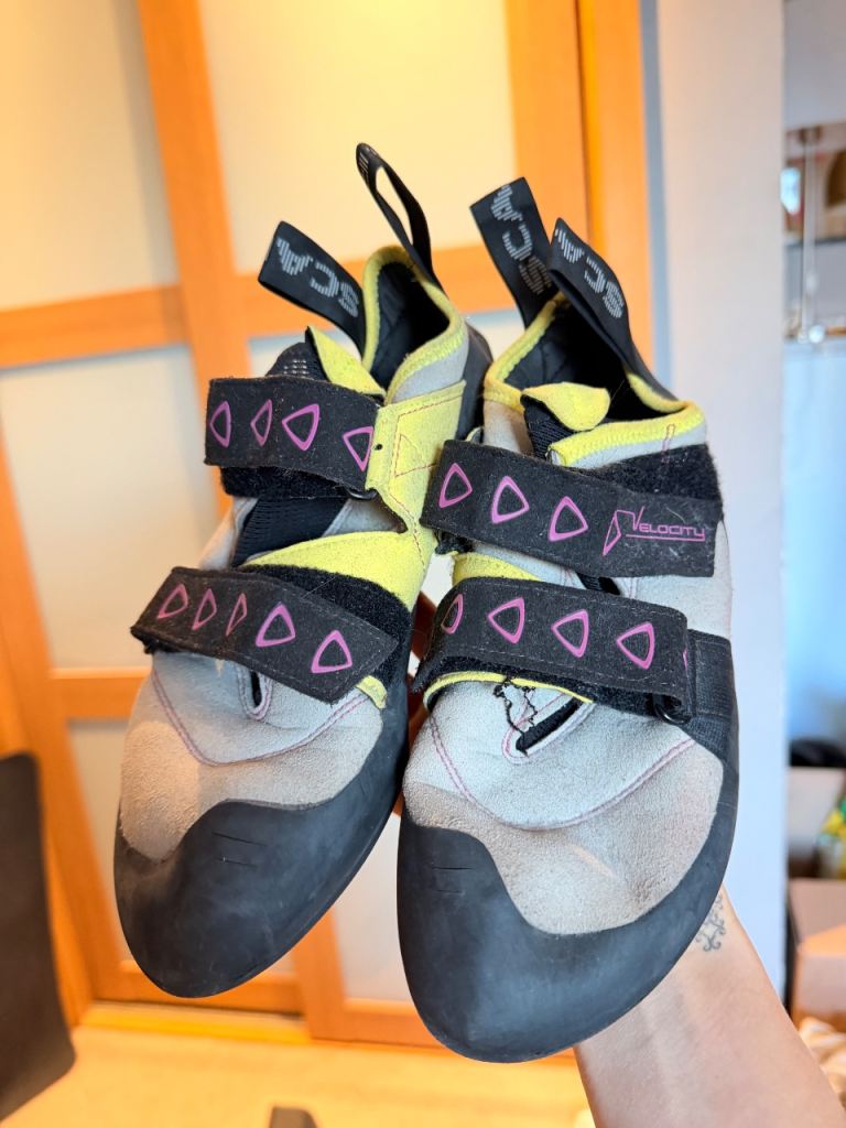 Scarpa velocity climbing shoes
