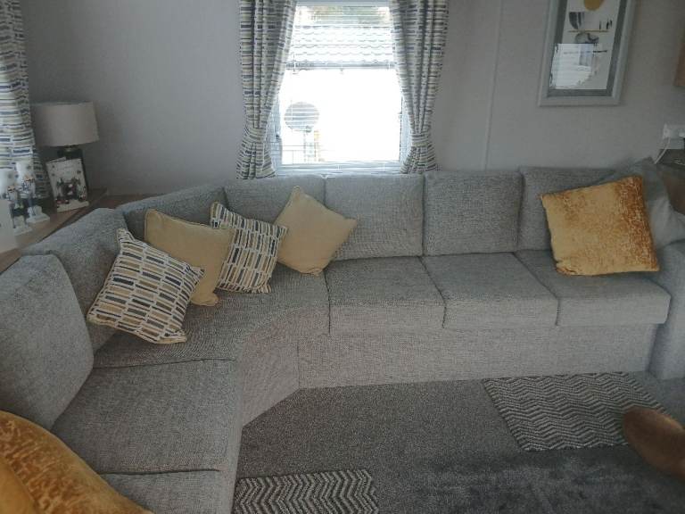 Static caravan corner seating