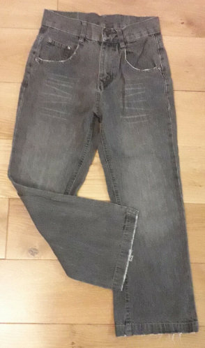 MATALAN - STONE WASH BOYS BLACK JEANS, AGE 8/9 YRS