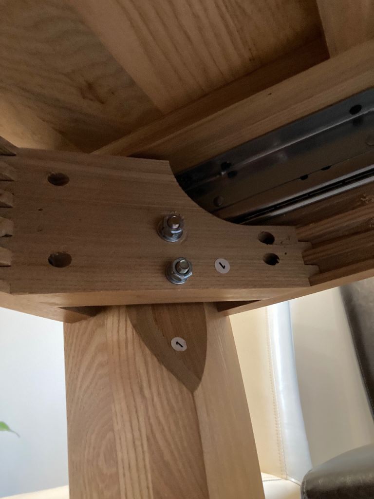 Dining table and chairs