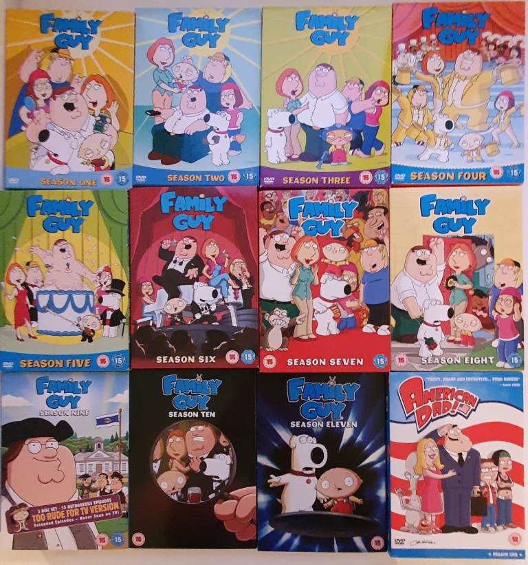 Family Guy DVD / Blu-Ray Bundle - Seasons 1 - 11 & 3 Star Wars Specials + American Dad Season 1