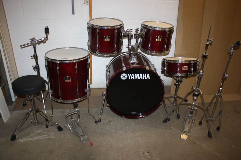 Yamaha Stage Custom Advantage Cranberry Red Drum Kit 22in Bass ~ All Hardware Included ~ £595 ono