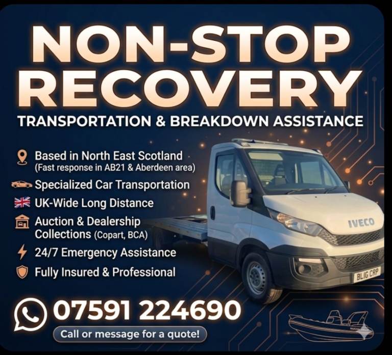Professional Car & motor Transport – 24/7 Recovery – Aberdeen & North East