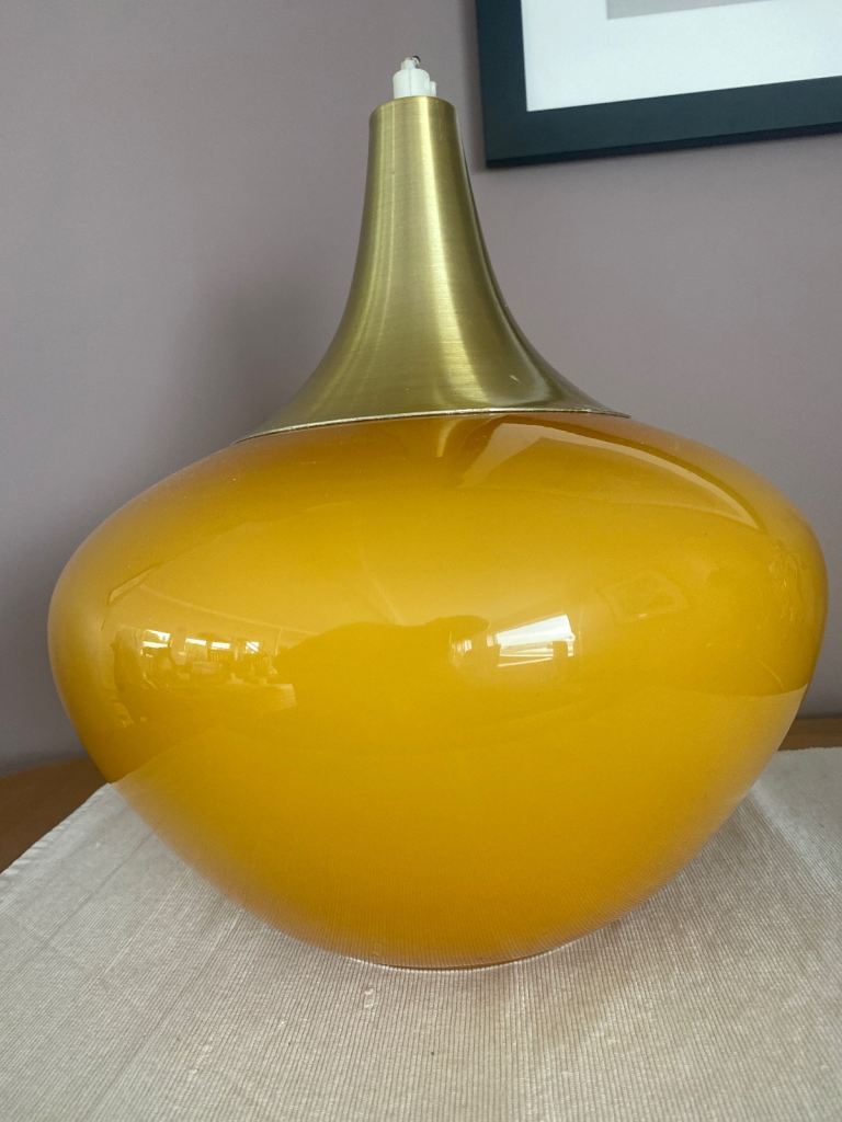 Vintage glass onion pendant light
