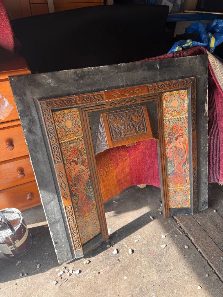 Vintage Cast Iron Fire Surround