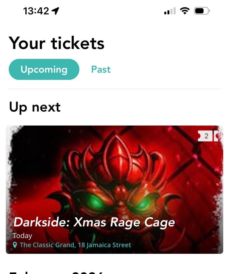 2 tickets tonight Xmas rage cage