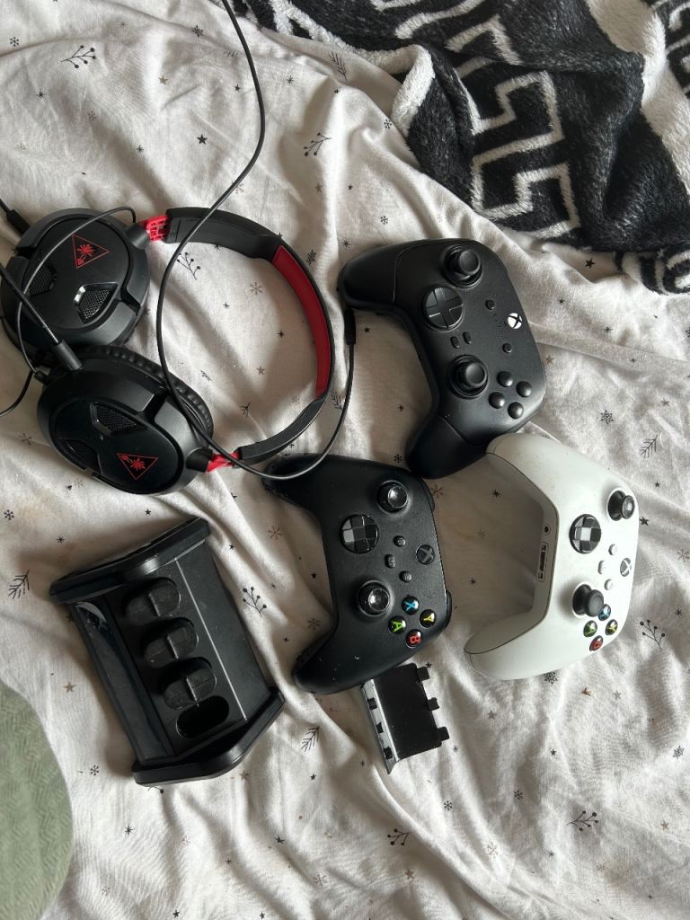 Microsoft Xbox One S Console with Controllers and Headset