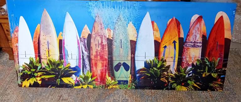 Large Surfing Canvas Wide Print