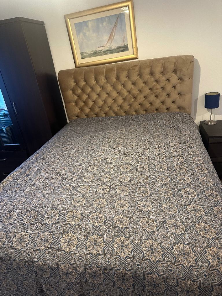 King size bed and orthopedic mattress 