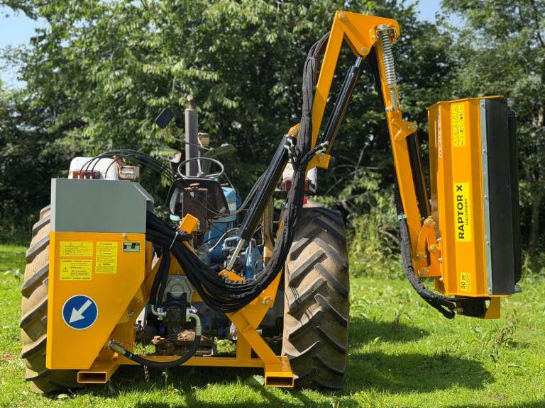 RAPTOR X Hedge Cutter Trimmer 1.1 Meter Flail Head for tractor FORD SOLIS KUBOTA