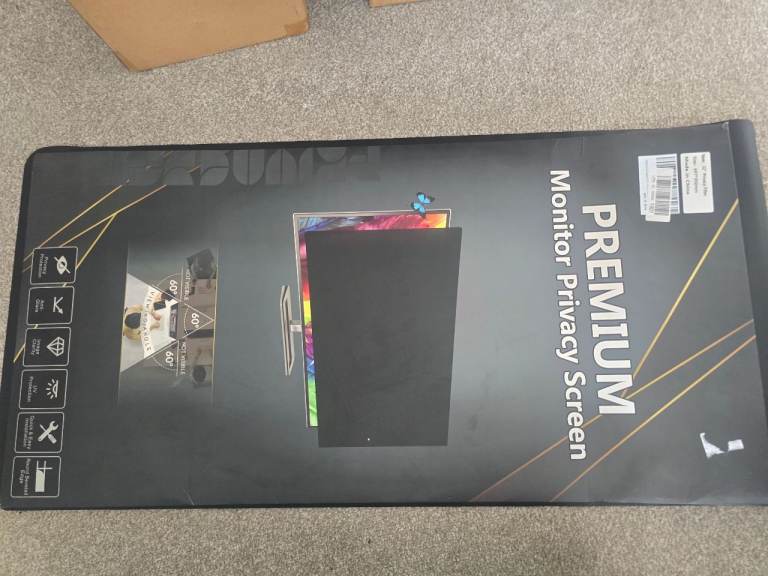 Premium Monitor Privacy Screen – New, Unused