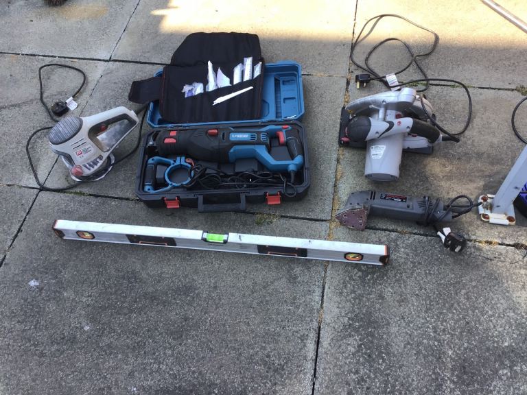 Job Lot of Power Tools and Spirit Level
