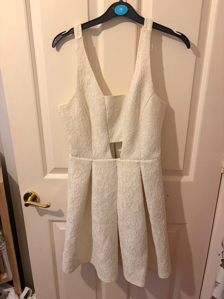 White summer dress top shop size 10